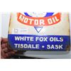 Image 2 : WHITE FOX HEAVY PORCELAIN SIGN TISDALE