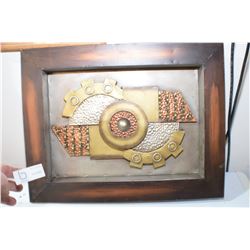 INDUSTRIAL STEAM PUNK SHADOW BOX GARAGE ART