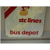 Image 3 : STC BUS DEPOT METAL? ALUMINIUM? SIGN (17 3/4 X 23 1/2 LONG (DOUBLE SIDED)