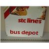 Image 5 : STC BUS DEPOT METAL? ALUMINIUM? SIGN (17 3/4 X 23 1/2 LONG (DOUBLE SIDED)