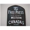 Image 2 : VINTAGE THE FREEPASS WESTERN CANADA GREATES NEWSPAPER THERMOMETER (8 1/4 X 39 IN LONG) (TOUCHED UP)