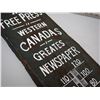 Image 7 : VINTAGE THE FREEPASS WESTERN CANADA GREATES NEWSPAPER THERMOMETER (8 1/4 X 39 IN LONG) (TOUCHED UP)