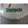 Image 3 : STAMPEDE THERMOMETER PLUS STAMPEDE PLEXIGLASS SIGN (11 X 15 IN LONG)