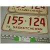 Image 3 : PAIR OF 1975 SASK LICENSE PLATES