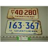Image 1 : 1975 1976 SASK LICENSE PLATES
