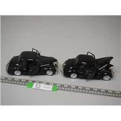 2X THE MONEY / 1939 CHEV COUPES 1/24 SCALE BOTH MADE IN CHINA