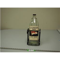 LAMBS BAY LIQUOR BOX TEXAS MICKEY IN HOLDER (17 1/2 IN HIGH)