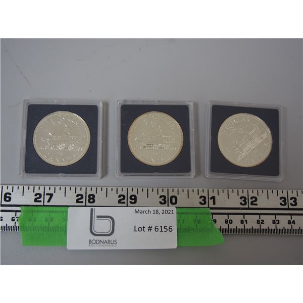 (3) 1981 SLIVER CANADIAN DOLLARS SEALED IN CASE (ALL 3 THE SAME)