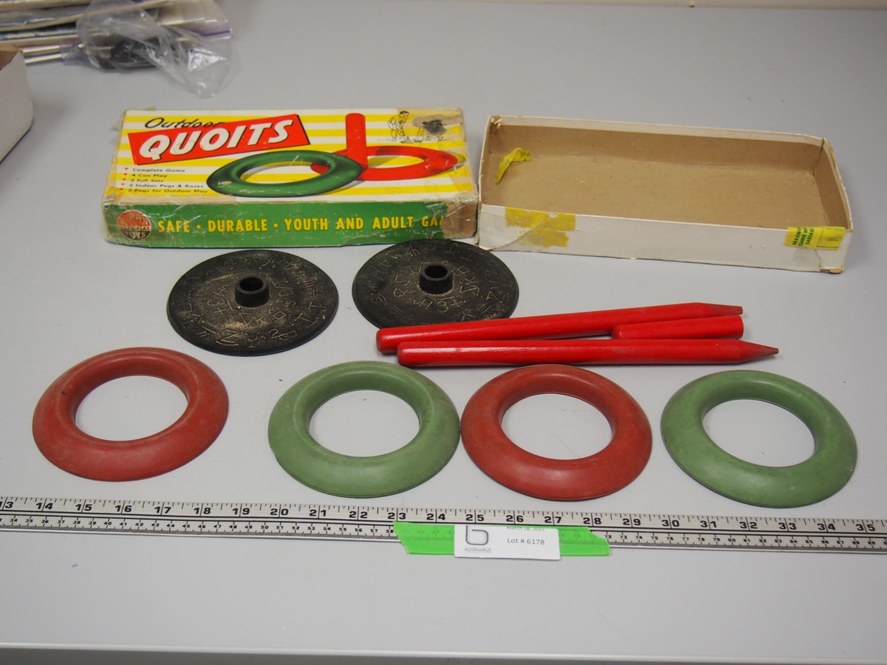 VINTAGE OUTDOOR QUOITS RING TOSS GAME WITH ORIGINAL BOX - Bodnarus ...