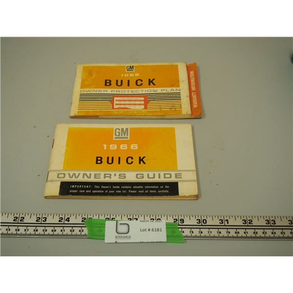 1966 BUICK OWNERS GUIDE, 1997 OWNERS PROTECTION PLAN BOOK
