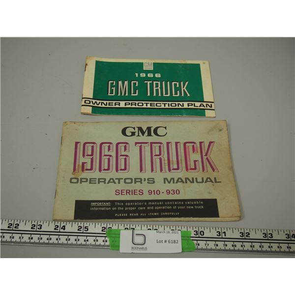 1966 GMC TRUCK OWNERS MANUAL & WARRANTY BOOK