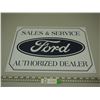 Image 1 : FORD SALES & SERVICE DEARLE TIN SIGN (12 1/2 X 16 IN LONG)
