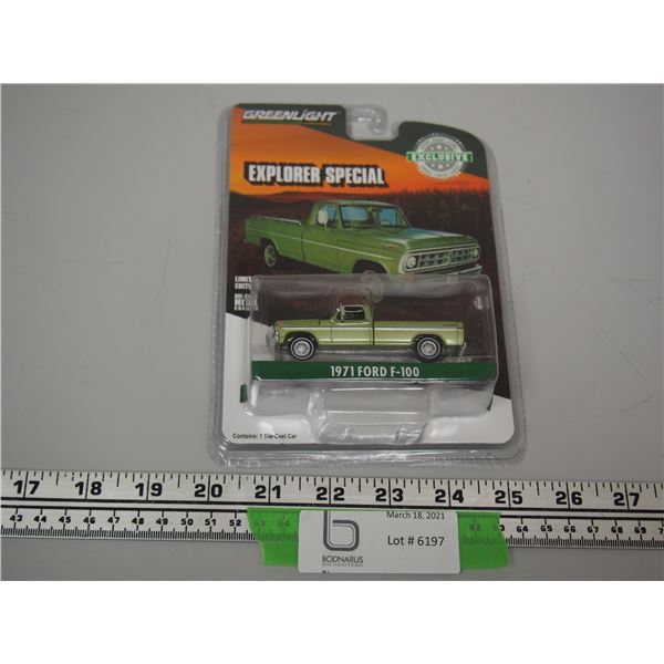 GREENLIGHT COLLECTIBLES EXPLORER SPECIAL 1971 FORD F-100 1/64 (NIB)