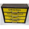 Image 2 : VINTAGE 1930 METAL STORAGE CABINET ORIGINAL WEATHER HEAD FITTINGS EQUIPMENT