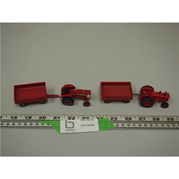 2X THE MONEY/ SMALLER TOY TRACTORS & WAGONS