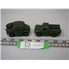 Image 1 : 2X THE MONEY/ DINKY TOYS FIELD ARTILLERY TRACTOR & ARMY CARGO TRUCK (BOTH 3 IN LONG)