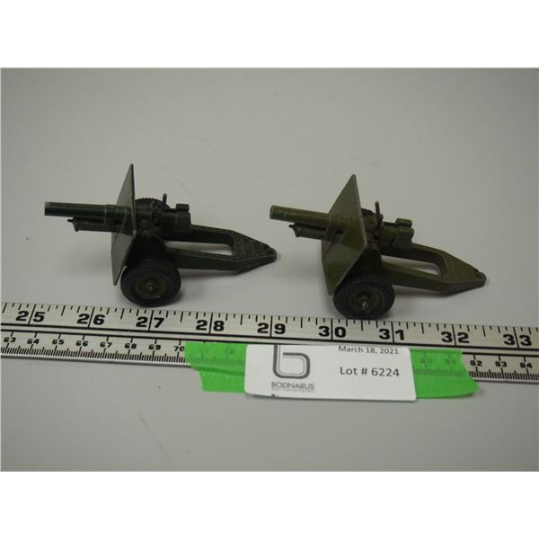 DINKY TOYS? BRITIANS LTD ENGLAND TOY ARMY CANNONS (2X THE MONEY)