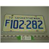 Image 1 : (1) 1972 SASK LICENSE PLATE