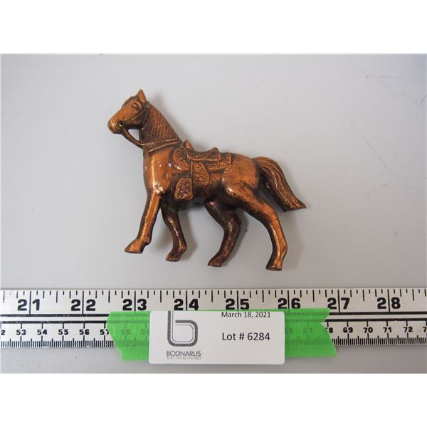 COPPERHORSE (COPPER?  METAL) 3.5" TALL 4" LONG