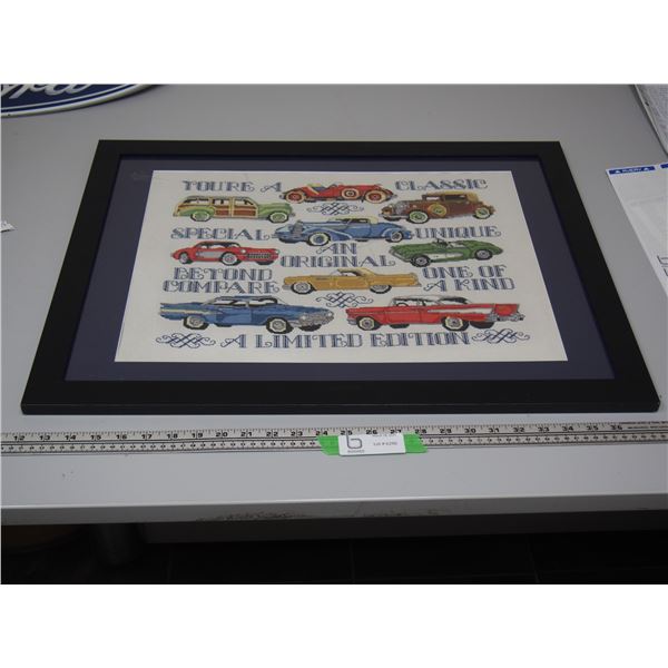 VINTAGE CROSSTIKER PICTURE 26" BY 20"