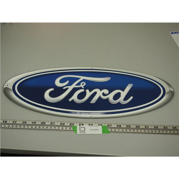 FORD TIN SIGN 20" LONG BY 7 3/4" WIDE