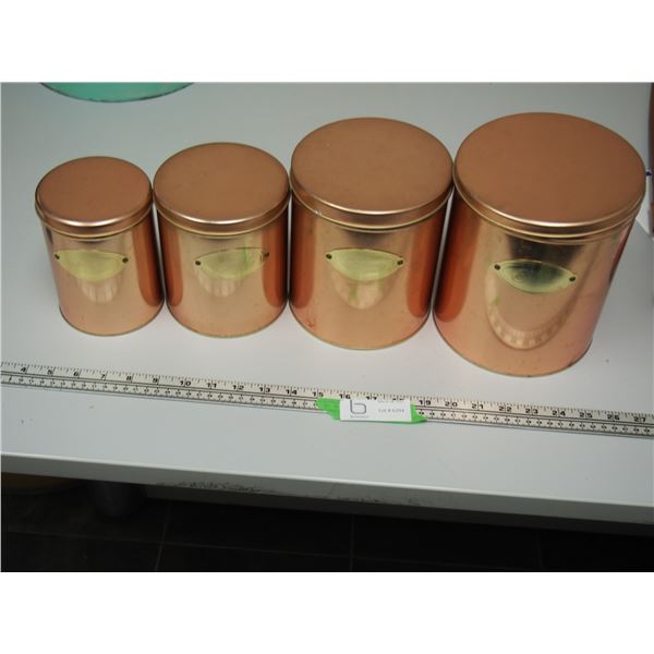 TIN CANASTERS (COMPLETE SET 4)