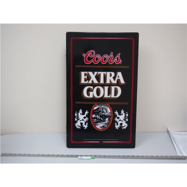 COORS 1985 LIGHT UP SIGM 15.5" WIDE BY 25.5" LONG TALL