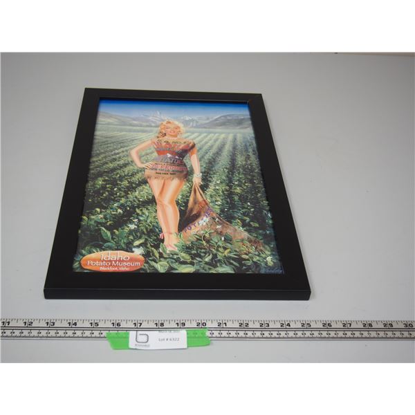 IDAHO POTATO AD IN FRAME (13 X 19 IN LONG)