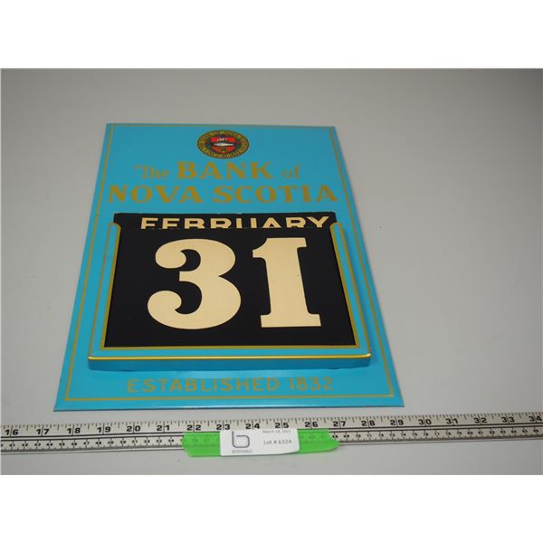 BANK OF NOVA SCOTIA CALENDAR (12 X 18 1/2 IN LONG)