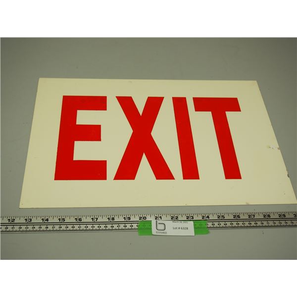 TIN EXIT INSERT (12 X 18 IN LONG) (TOUCHED UP)