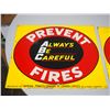 Image 2 : PREVENT FIRES TIN SIGN (2X THE MONEY) (15X17 IN LONG)