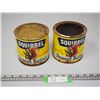 Image 1 : (2) VINTAGE SQUIRREL PEANUT BUTTER TINS (MISSING 1 LID)
