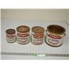 Image 1 : (4) VINTAGE ROGER SYRUP TINS (MISSING 1 LID)