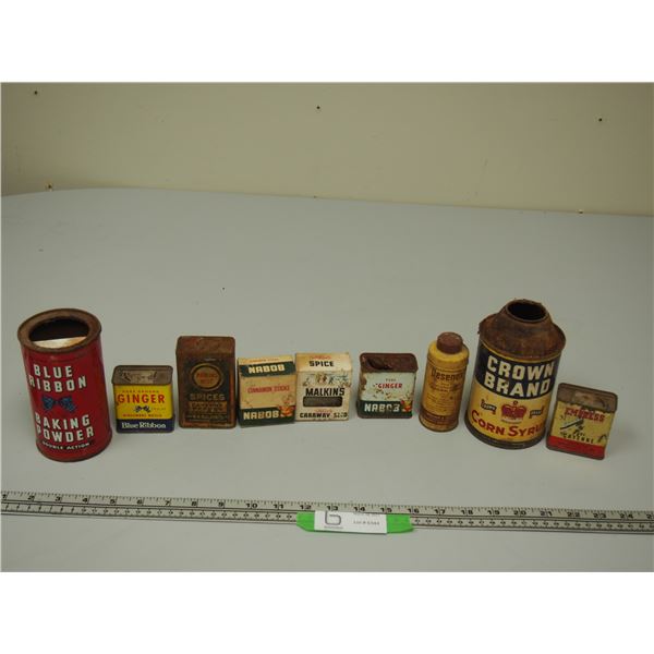 VINTAGE SPICE TINS & OTHER