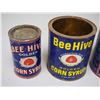 Image 2 : (4) VINTAGE CORY SYRUP TINS (MISSING 1 LID)