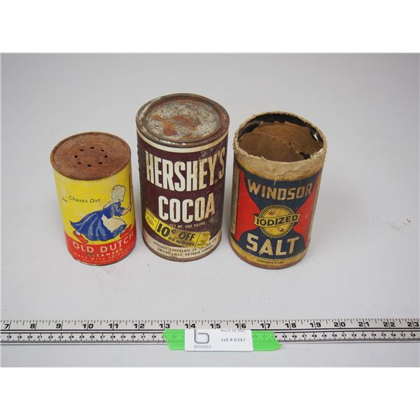 VINTAGE CARBOARD TINS (3)