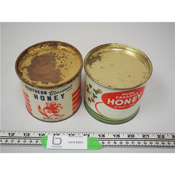2X THE MONEY/ VINTAGE HONEY TINS