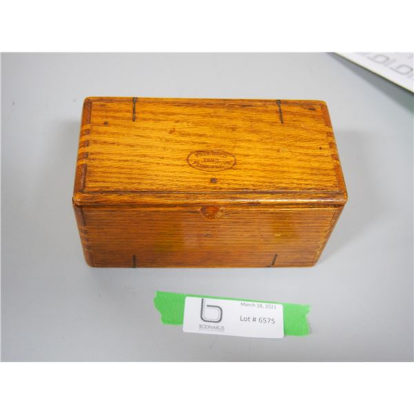 Vintage Singer Sewing Machine Accessories in Patented 1889 Feb 19 Wooden Box