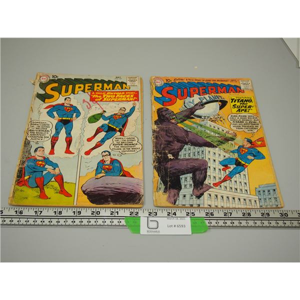 DC Comics Superman 10C Comics (2) *Cover Stapled On