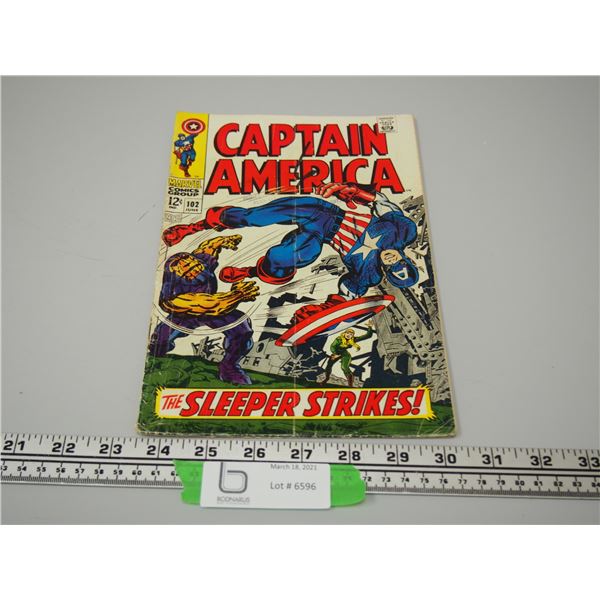 Marvel Comics Captain America 12C 1968 *Cover Stapled On
