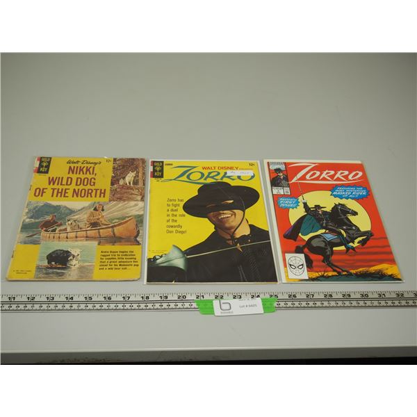 3X THE MONEY - Gold Key and Marvel Comics Zorro and Nikki Wild Dog of the North