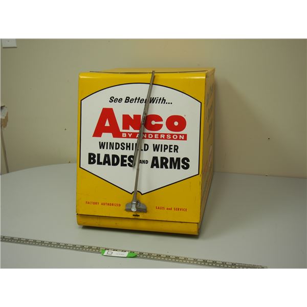 Anco Windshield Wiper Blades and Arms Metal Display Cabinet 14.75" W by 19.5" L by 19" T