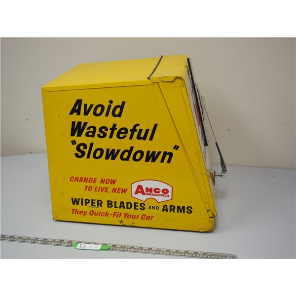 Anco Windshield Wiper Blades and Arms Metal Display Cabinet 14.75