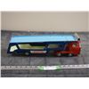 Image 1 : Vintage Metal Highway Transport Semi Truck and Trailer (Made in Japan) *Missing 1 Set of Wheels