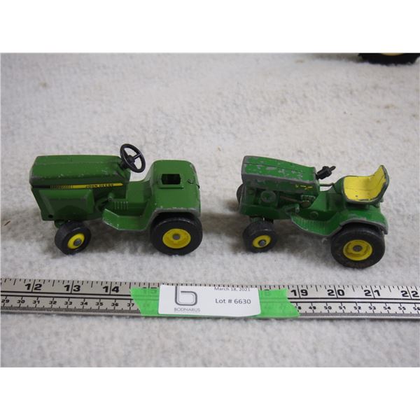 2 Small John  Deere Riding Lawn Mowers (Missing/Broken Parts)