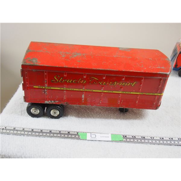 Structo Transport Trailer 15.5" L (Missing 1 Door)