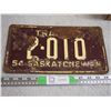 Image 1 : 1954 Sask Trailer License Plate
