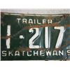 Image 2 : 1956 Sask Trailer License Plate