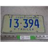 Image 1 : 1972 Sask P Trailer License Plate