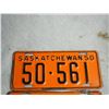 Image 2 : Pair of 1950 Sask License Plates